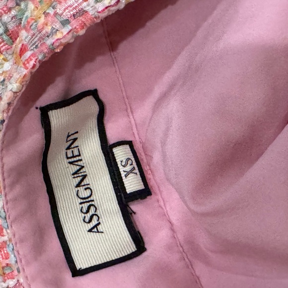 Assignment Maribel Pink Tweed Mini Skirt - Picture 5 of 5